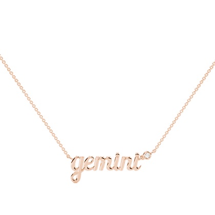 Gemini Zodiac Diamond Pendant