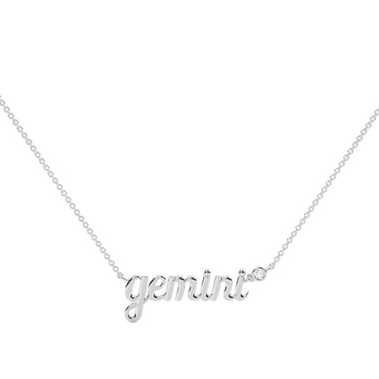 Gemini Zodiac Diamond Pendant