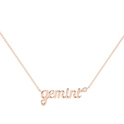 Gemini Zodiac Diamond Pendant