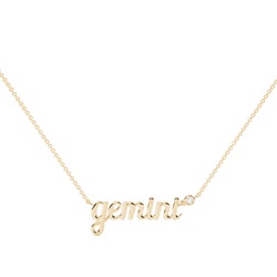 Gemini Zodiac Diamond Pendant