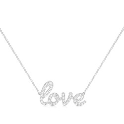 Diamant Love Schriftzug Halskette