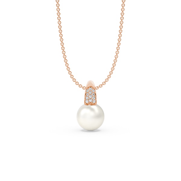 Freshwater Pearl Diamond Accented Pendant
