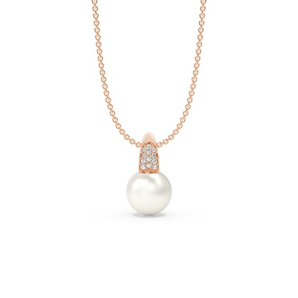 Freshwater Pearl Diamond Accented Pendant