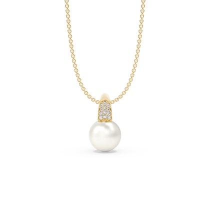 Freshwater Pearl Diamond Accented Pendant