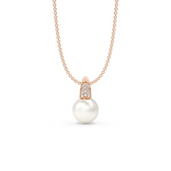 Freshwater Pearl Diamond Accented Pendant