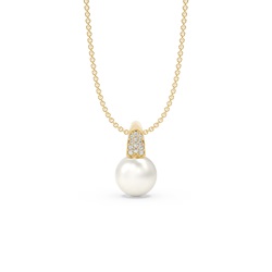 Freshwater Pearl Diamond Accented Pendant