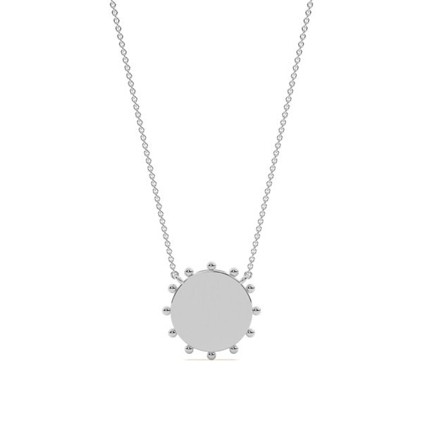 Circular Beaded Disc Chain Necklace