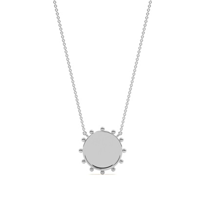 Circular Beaded Disc Chain Necklace