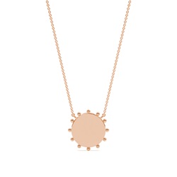 Circular Beaded Disc Chain Necklace