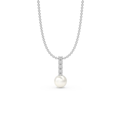 Süßwasserperlen Diamantanhänger