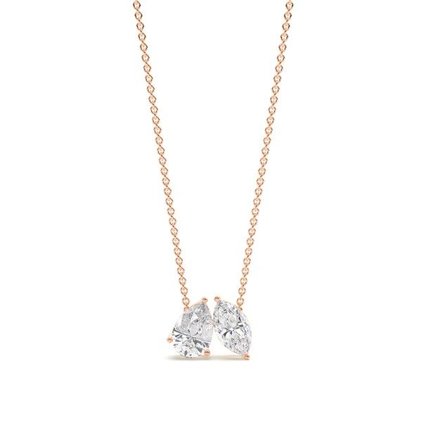 Toi Et Moi Pear and Marquise Shaped Pendant