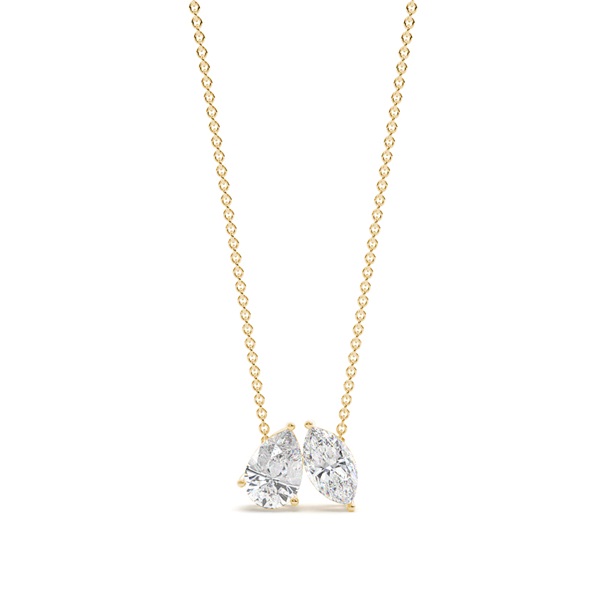Toi Et Moi Pear and Marquise Shaped Pendant