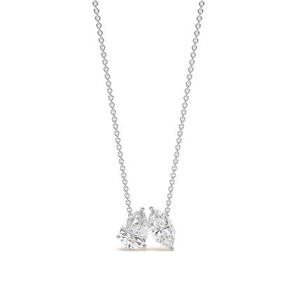 Toi Et Moi Pear and Marquise Shaped Pendant