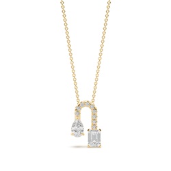 Toi Et Moi Arched Diamond Pendant