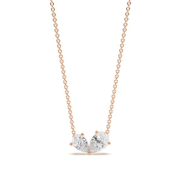 Toi Et Moi Sweetheart Diamond Pendant