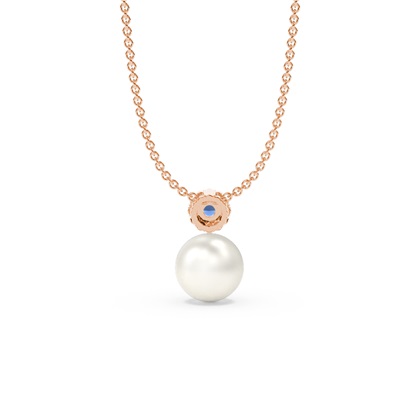 Süßwasserperlen Halo Diamantanhänger