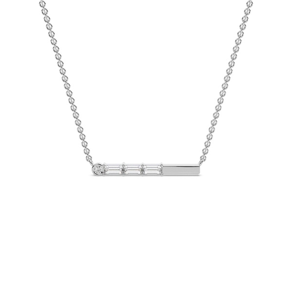 Letter J Morse Code Diamond Initial Pendant