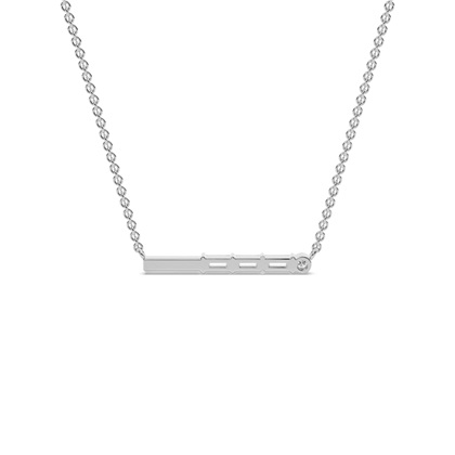 Buchstabe J Morsecode Diamant Initial Anhänger