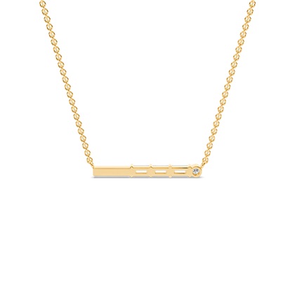 Buchstabe J Morsecode Diamant Initial Anhänger