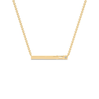 Letter A Morse Code Diamond Initial Pendant