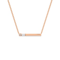 Letter A Morse Code Diamond Initial Pendant