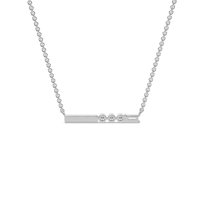 Buchstabe B Morsecode Diamant Initial Anhänger