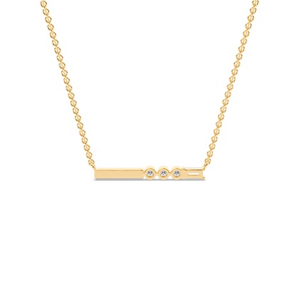 Buchstabe B Morsecode Diamant Initial Anhänger