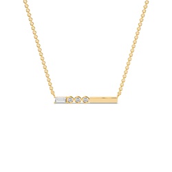 Letter B Morse Code Diamond Initial Pendant