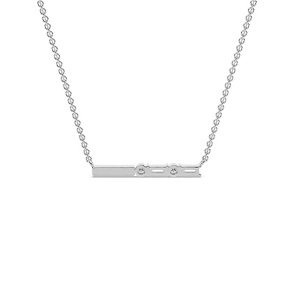 Buchstabe C Morsecode Diamant Initial Anhänger