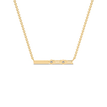 Buchstabe C Morsecode Diamant Initial Anhänger