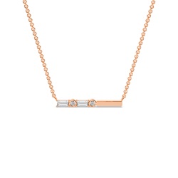 Letter C Morse Code Diamond Initial Pendant
