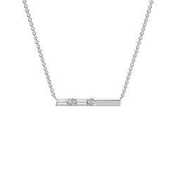 Letter C Morse Code Diamond Initial Pendant
