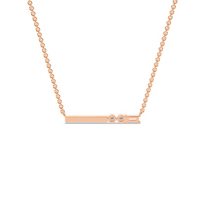 Buchstabe D Morsecode Diamant Initial Anhänger