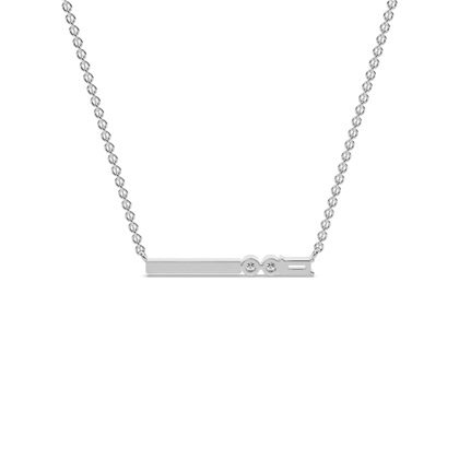 Buchstabe D Morsecode Diamant Initial Anhänger