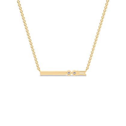 Buchstabe D Morsecode Diamant Initial Anhänger