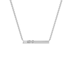 Letter D Morse Code Diamond Initial Pendant