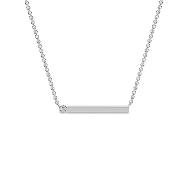 Letter E Morse Code Diamond Initial Pendant