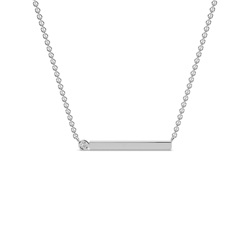 Letter E Morse Code Diamond Initial Pendant