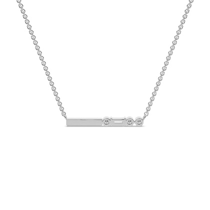 Buchstabe F Morsecode Diamant Initial Anhänger