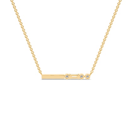 Buchstabe F Morsecode Diamant Initial Anhänger