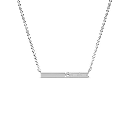 Buchstabe G Morsecode Diamant Initial Anhänger