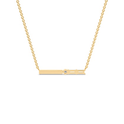 Buchstabe G Morsecode Diamant Initial Anhänger