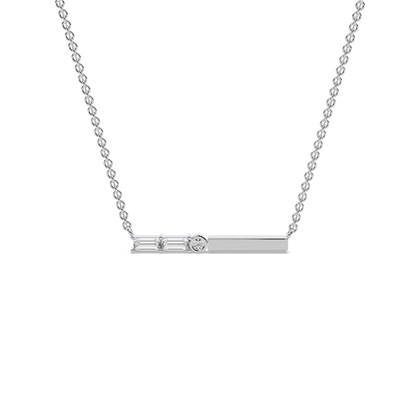 Letter G Morse Code Diamond Initial Pendant