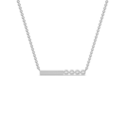 Buchstabe H Morsecode Diamant Initial Anhänger