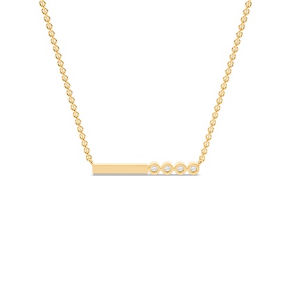 Buchstabe H Morsecode Diamant Initial Anhänger