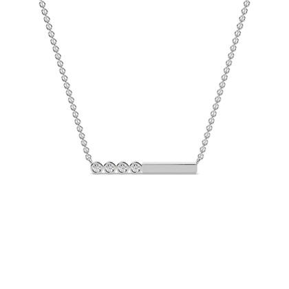 Letter H Morse Code Diamond Initial Pendant