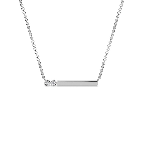 Letter I Morse Code Diamond Initial Pendant