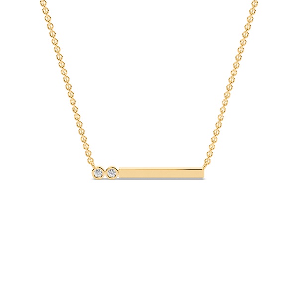 Letter I Morse Code Diamond Initial Pendant