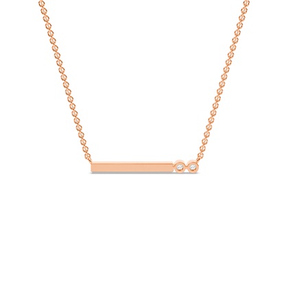 Buchstabe I Morsecode Diamant Initial Anhänger