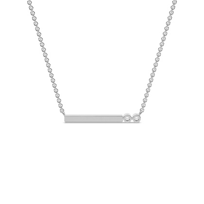 Buchstabe I Morsecode Diamant Initial Anhänger